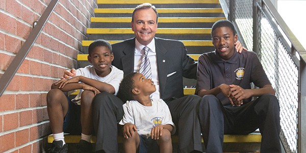 Caruso at St. Lawrence of Brindisi School